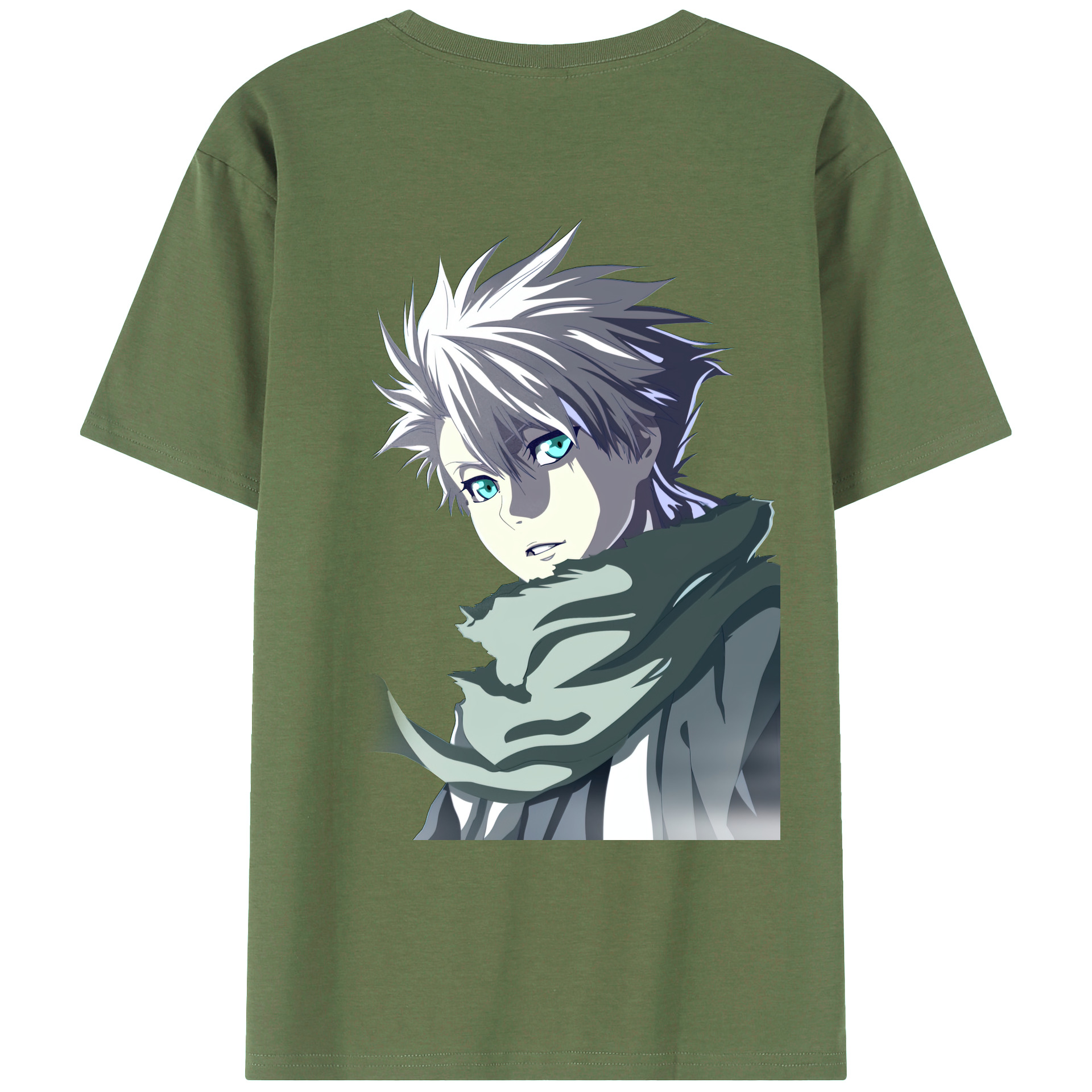 （画像用） ブリーチ 日番谷冬獅郎（ひつがや とうしろう） BLEACH Hitsugaya Toushirou 綿100％ メンズ半袖Tシャツ（バックプリント） 通気性